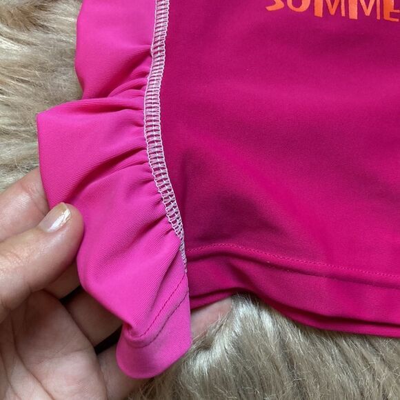 Bonz Girls Baby Rash-guard Ruffled Little Mermaid Swim Top - Picture 2 of 6